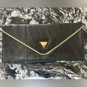 Guess Black and Gold Clutch with Sleek Design
